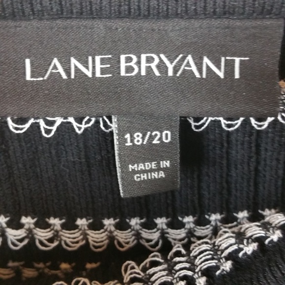 Lane Bryant Striped Black Ribbed Sweater 18/20 EUC - Picture 4 of 8